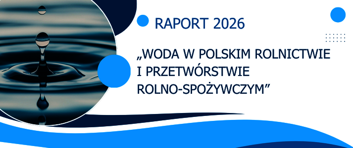 Grafika promująca raport o wodzie.