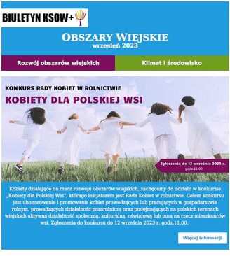 Obrazek odsyła do biuletyny KSOW+ Obszary wiejskie - wrzesień 2023