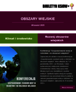 Obrazek przedstawia okładkę wrześniowego wydania biluetynu KSOW+ z zakresu obszarów wiejskich