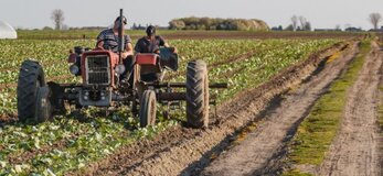 Traktor na polu.