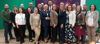 Zdjęcie przedstawia Wiceministra, Dyrekcje CDR w Briwnowie oraz koorynatorów KSGD