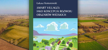 Obrazek przedstawia okładkę publiakcji na tle obszarów wiejskich