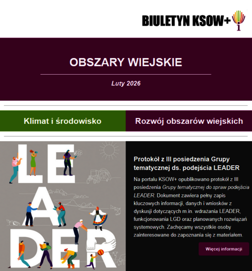 Obrazek przedstaiwa okładkę lutowego wydania biuletynu ksow+