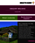 Obrazek przedstawia okładkę listopadowego wydania biluetynu KSOW+ z zakresu obszarów wiejskich