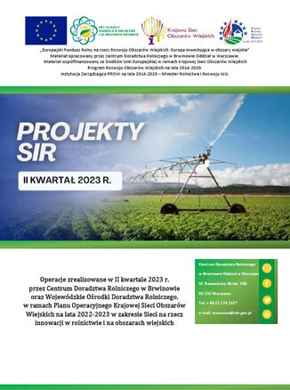 Obraz odsyła do dokumentu pdf. zawierającego opis zrealizowanych projektów SIR w 2 kwartale 2023 r.