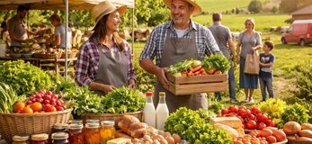 rolnicy sprzedający swoje produkty bezpośrednio