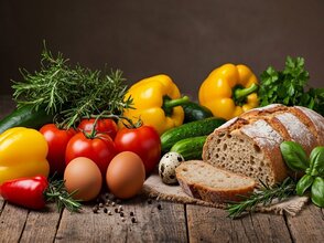 Zdjęcie przedstawia żywność