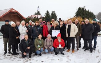 Zdjęcie przedstawia uczestników wyjazu studyjnego